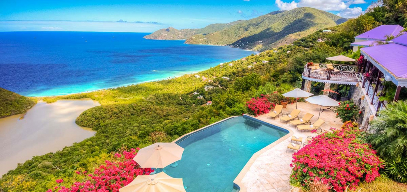 St. Bernards Hill House 5 Bedroom Ocean View Located in Tropical Cane Garden Bay with