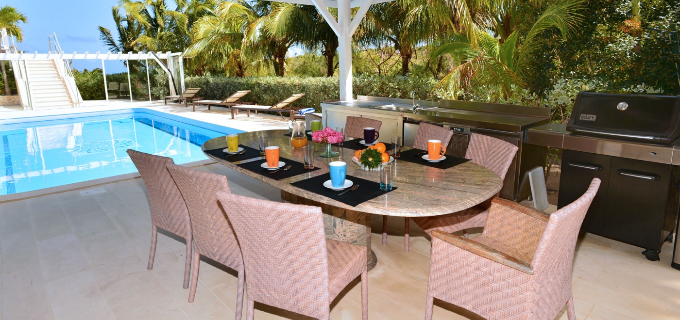 Villa Captain Cook Ocean View Located in Stunning Pointe Milou with